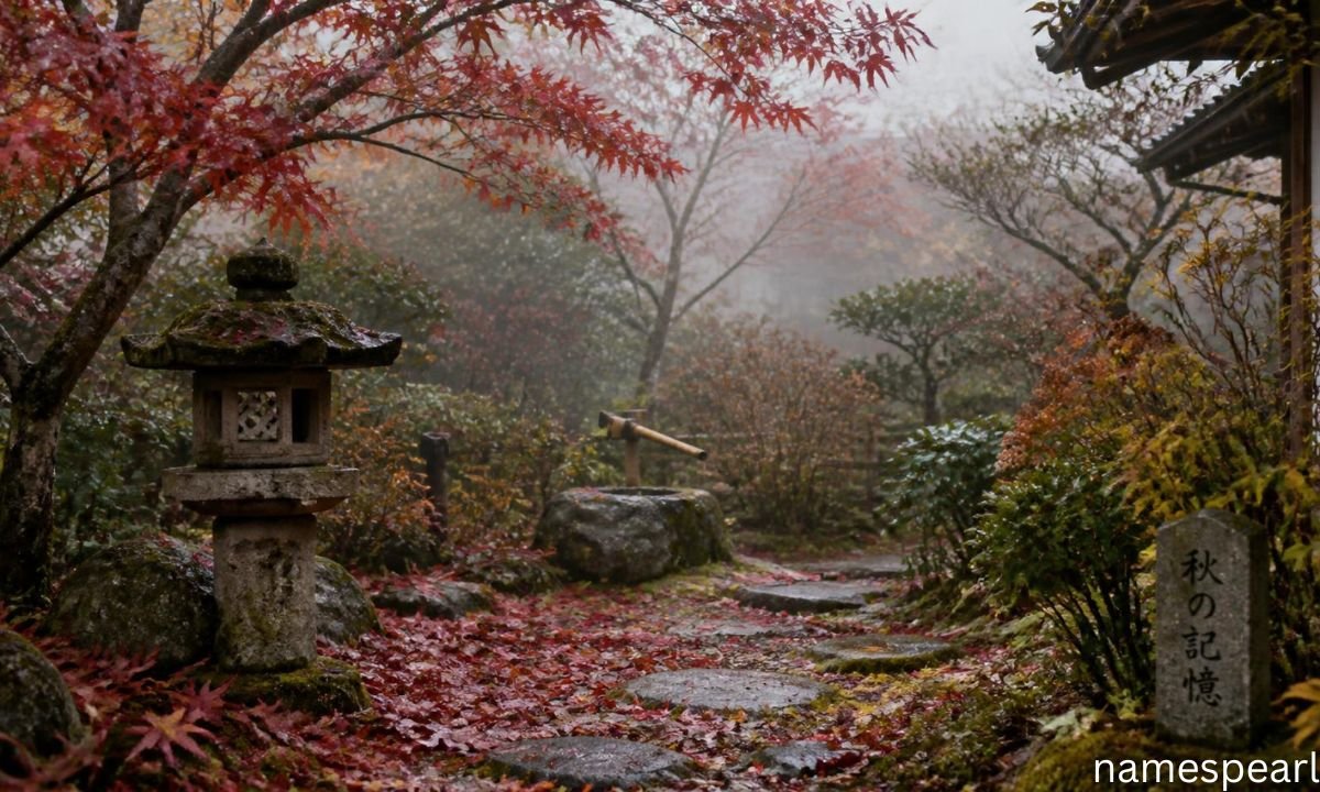 Japanese names associated with death inspired by fading autumn flowers and fallen maple leaves.
