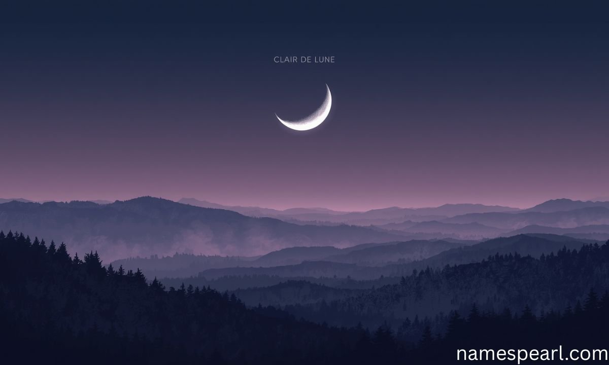 Crescent moon and twilight sky illustrating names that mean night, dusk, or twilight
