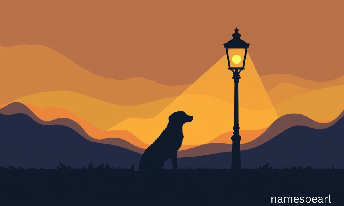  Loyal dog beside a lantern illustrating names that mean loyal companion
