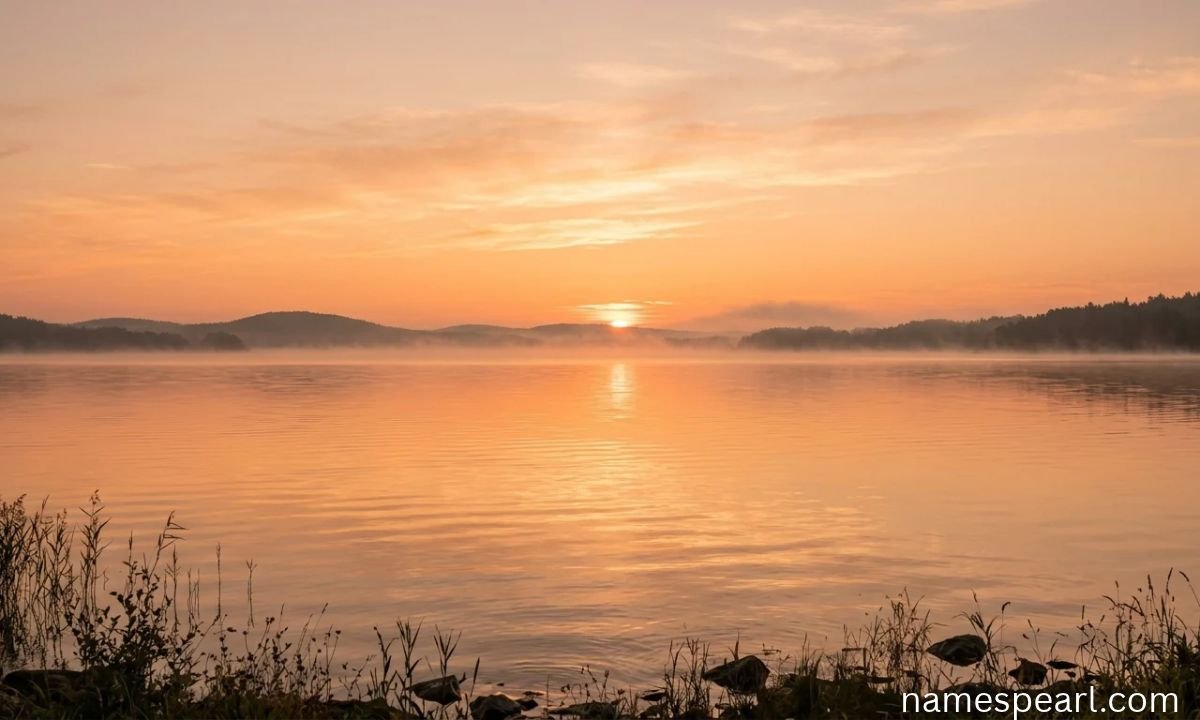 Japanese names that mean sun shown with a sunrise over the sea.